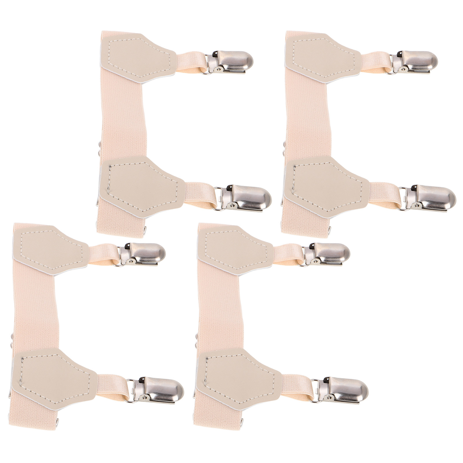 Men'S Formal Wear With Suspenders - 4Pcs Mens Sock Garters Adjustable Elastic