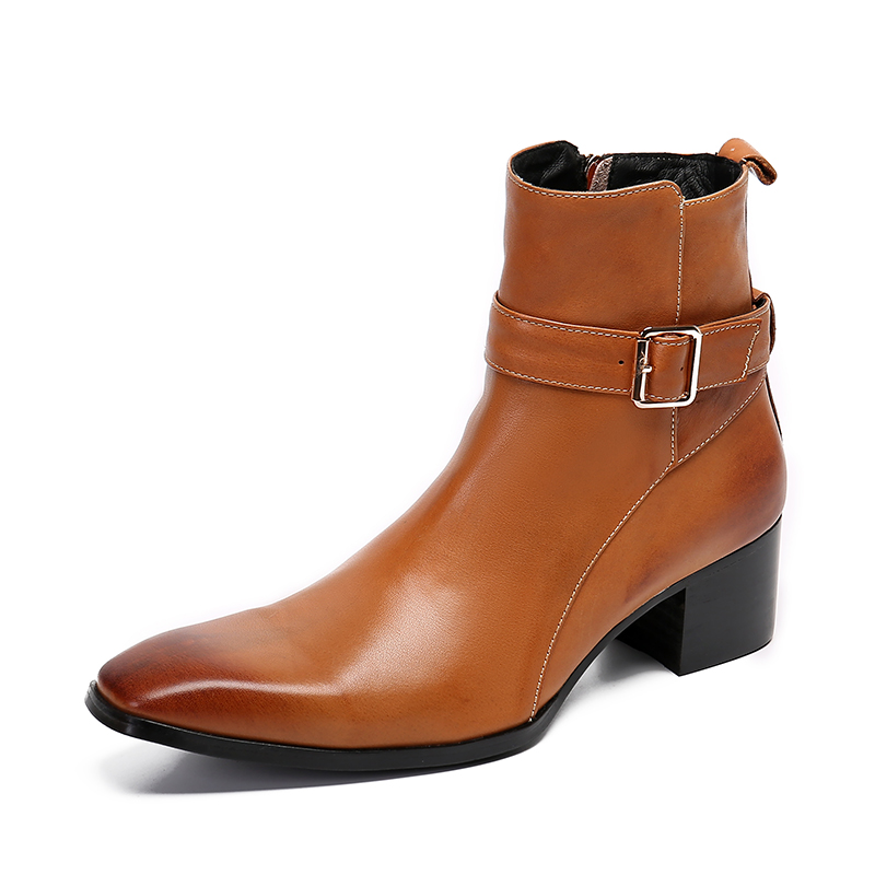 Winter Brown Buckle Pointed Me - Men Formal Wear With Boots review and price