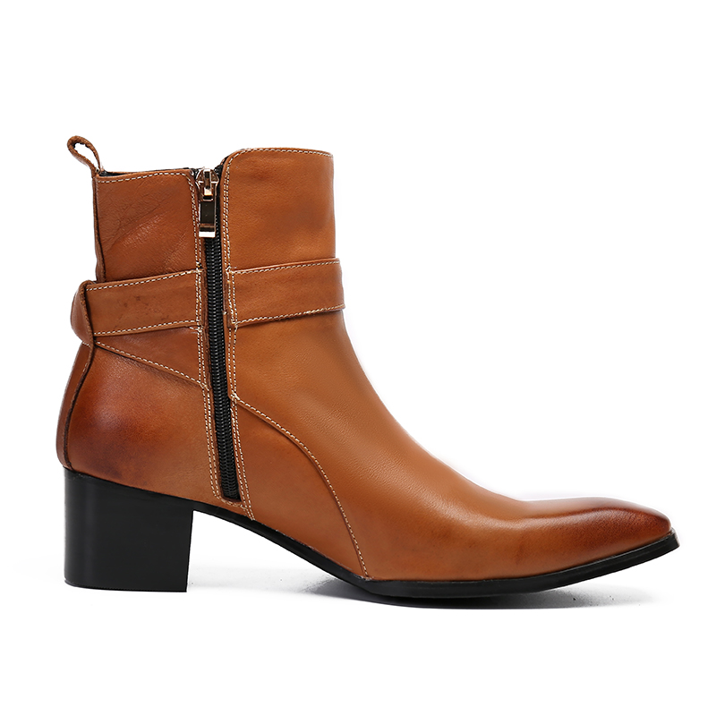 Winter Brown Buckle Pointed Me - Men Formal Wear With Boots review and price