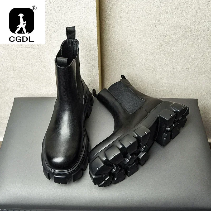 Genuine Leather Thick-soled Me - Men Formal Wear With Boots review and price