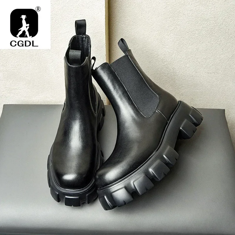 Genuine Leather Thick-soled Me - Men Formal Wear With Boots review and price