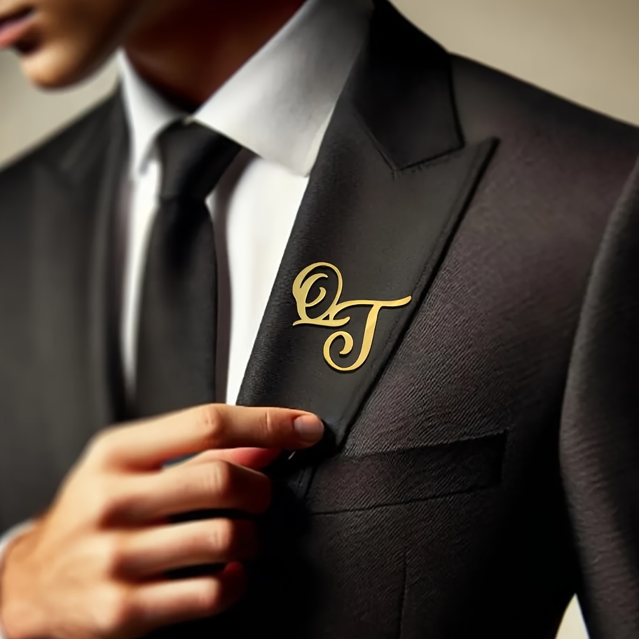 Custom Monogram Initial Name S - Tuxedo Lapel Pin review and price